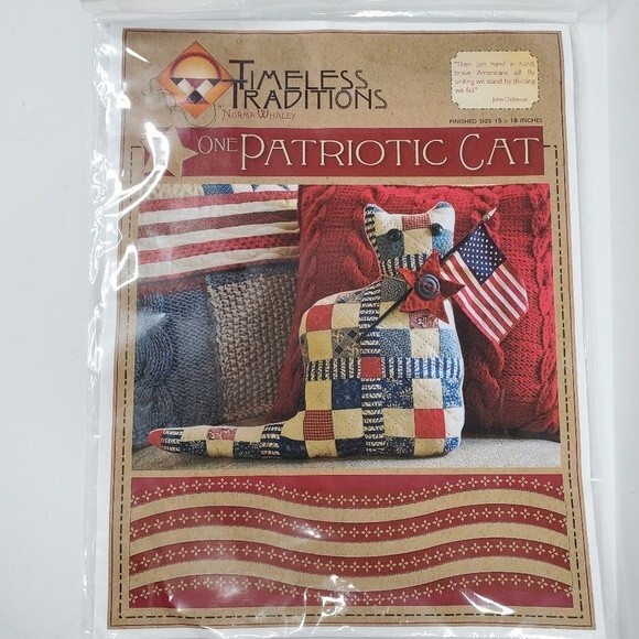 One Patriotic Cat Pattern by Norma Whaley - Picture 1 of 2